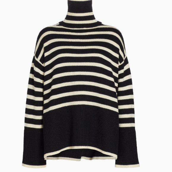 Toteme Black & White Signature Sweater (Black Stripes) - Picture 1 of 6